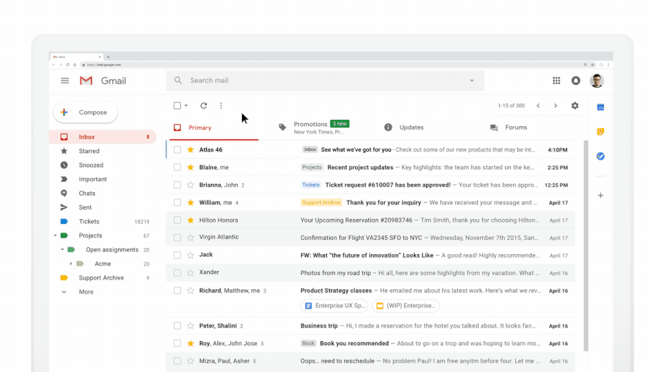 У Gmail з'явилася можливість відповідати на запрошення і гортати каталоги відразу в листі - news