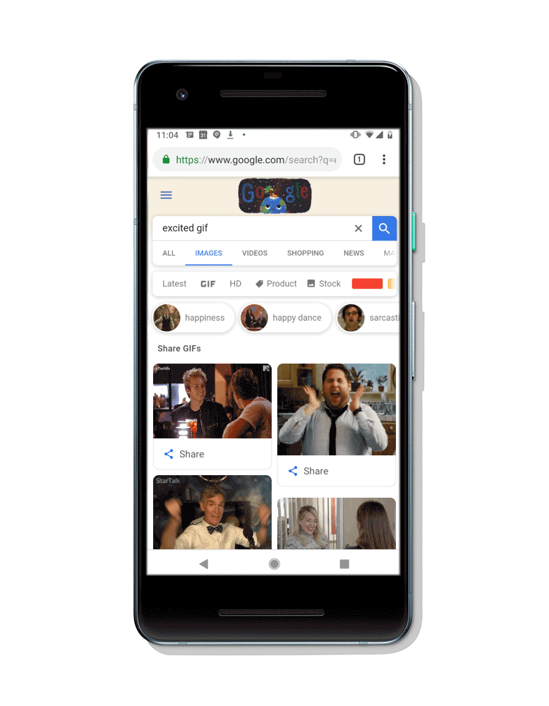 Google додав у пошук можливість ділитися гіфками в один клік - social-media, news