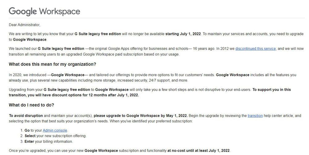 Google закриває безкоштовний G Suite, переведе користувачів на платний Workspace - tech, news