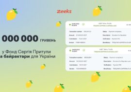 Замість fancy вечірки: Zeeks задонатив у Благодійний Фонд Сергія Притули 1.000.000 гривень на байрактари