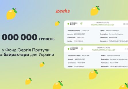 Замість fancy вечірки: Zeeks задонатив у Благодійний Фонд Сергія Притули 1.000.000 гривень на байрактари
